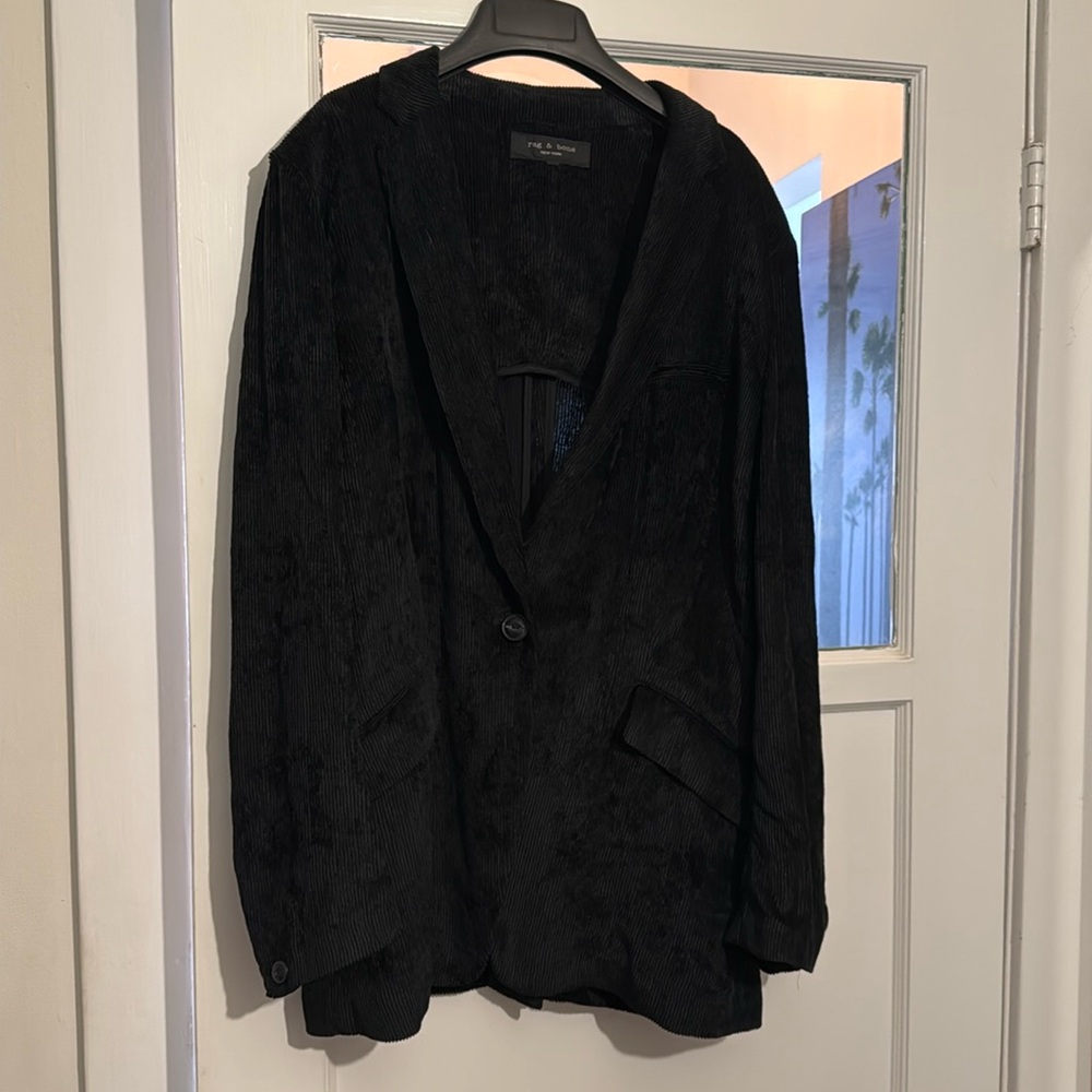 Rag and Bine black corduroy blazer size 12